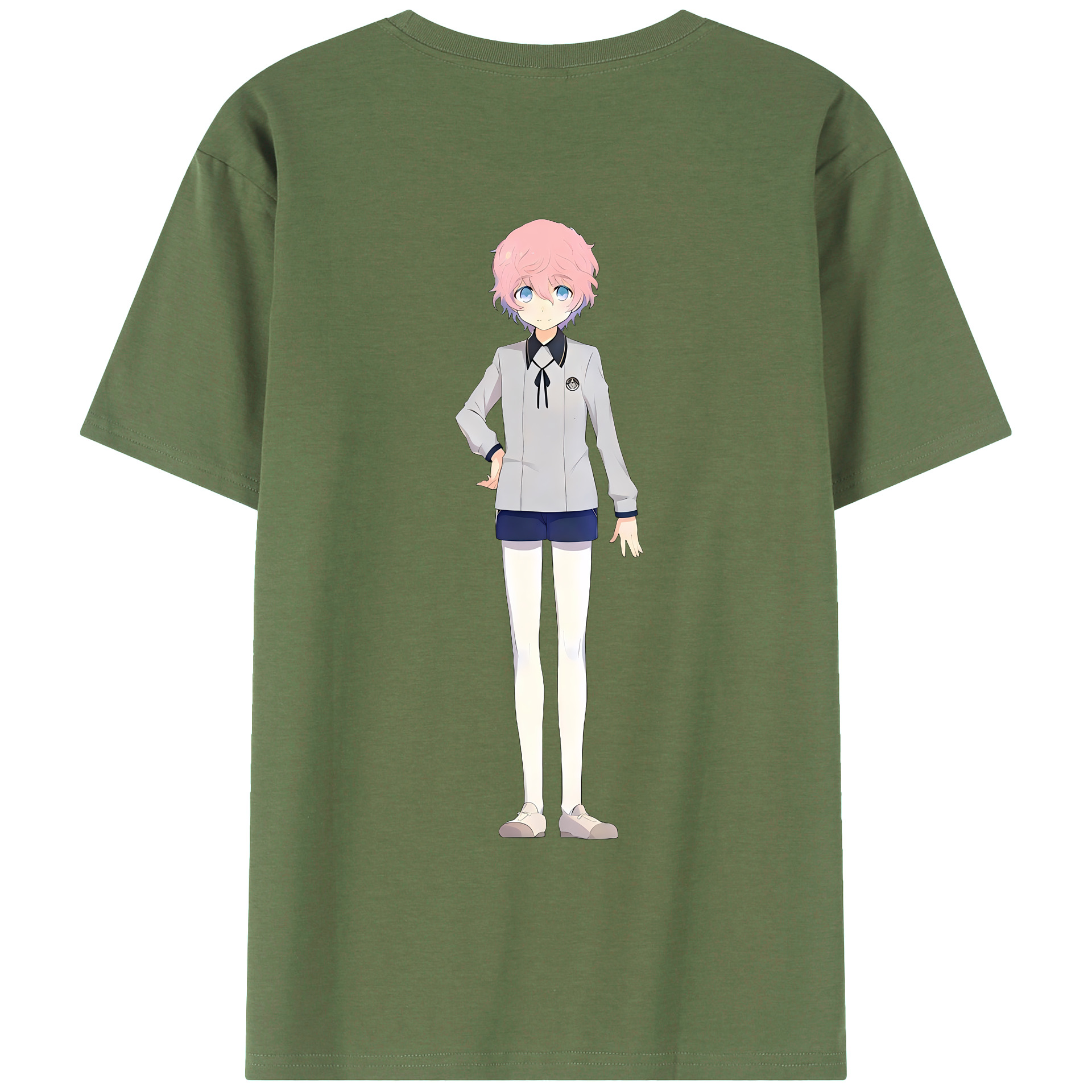 （画像用） 刀剣乱舞 Touken Ranbu 綿100％ メンズ半袖Tシャツ（バックプリント） 通気性